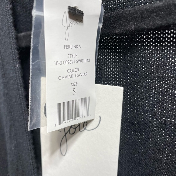 NWT Joie Ferlinka Wrap Sweater Black Small L97 - Picture 6 of 8